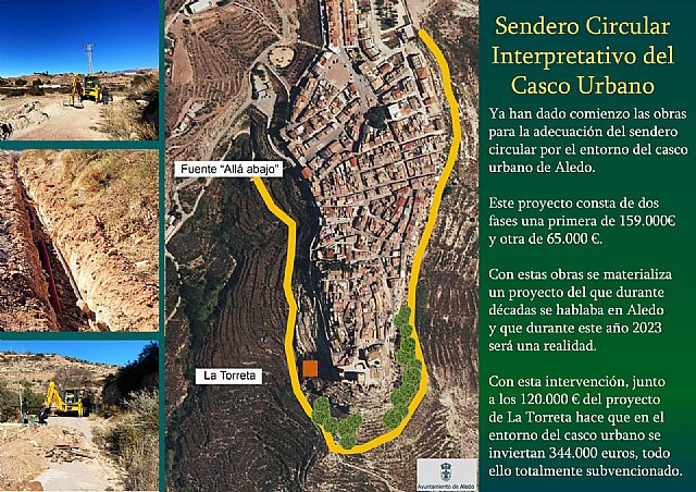 Arranca las obras de Adecuación del Sendero Circular Interpretativo del Casco Urbano de Aledo
